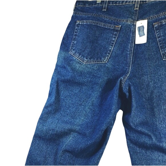 Land's End Jeans Men's 42 Raw Hem 38 Flannel Lined Farm Outdoor Utility Chore - Picture 5 of 12